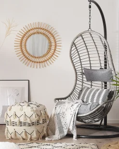 Clearance Beliani PINETO Rattan sintetico (PE) Grigio Grigio Nero
