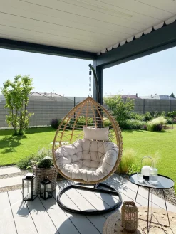 Clearance Beliani ARSITA Rattan sintetico (PE) Naturale Marrone Grigio Nero