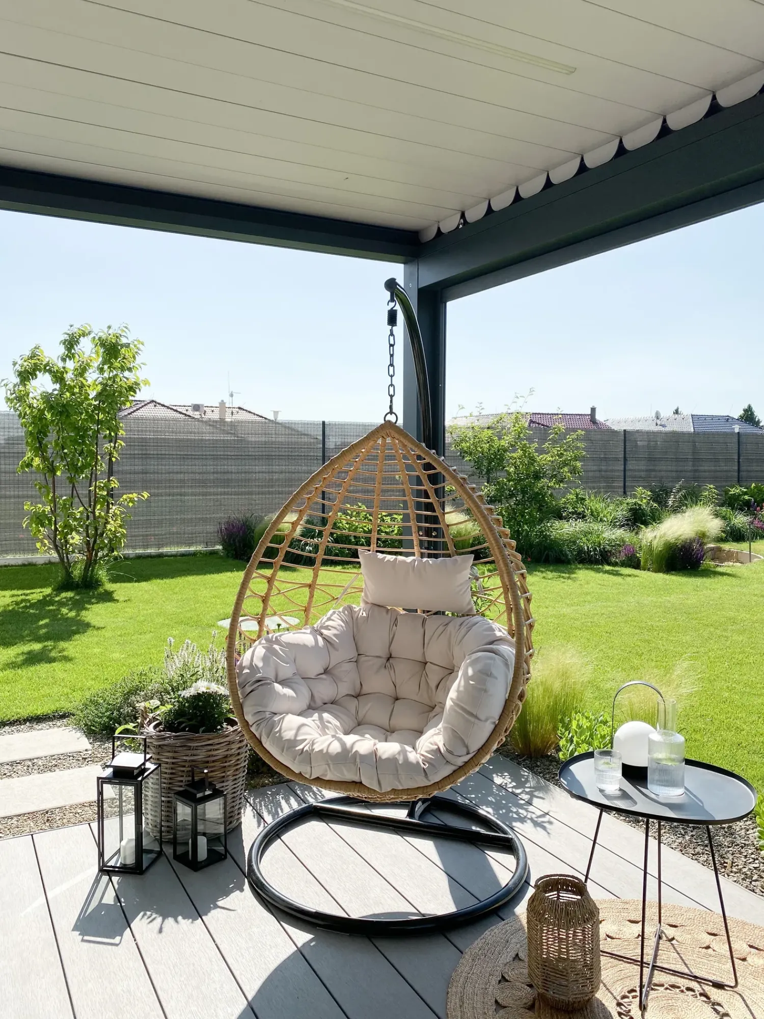 Clearance Beliani ARSITA Rattan sintetico (PE) Naturale Marrone Grigio Nero