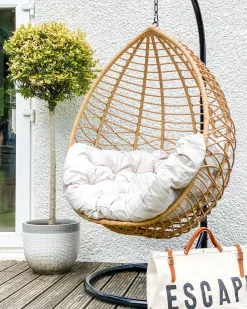 Clearance Beliani ARSITA Rattan sintetico (PE) Naturale Marrone Grigio Nero