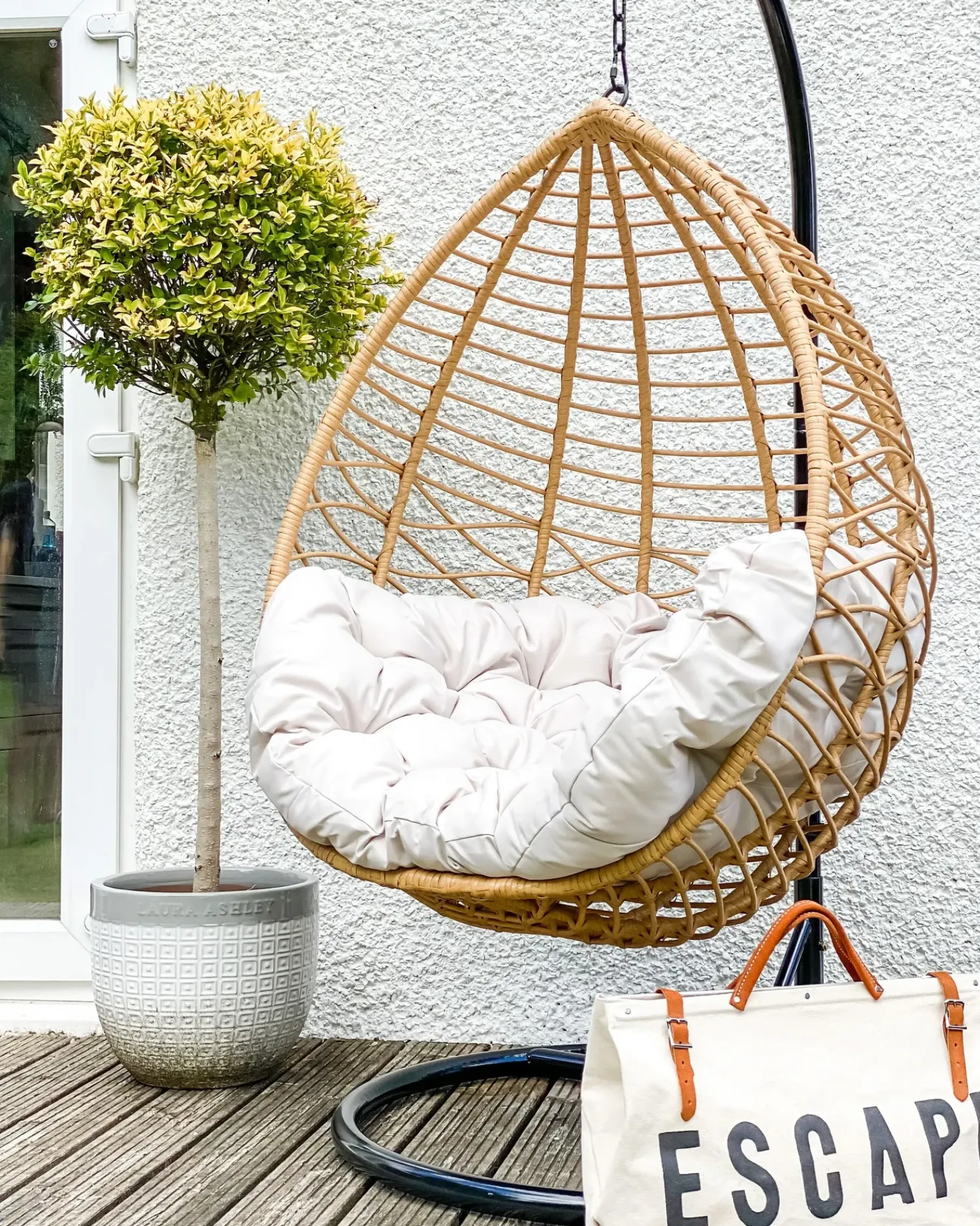 Clearance Beliani ARSITA Rattan sintetico (PE) Naturale Marrone Grigio Nero