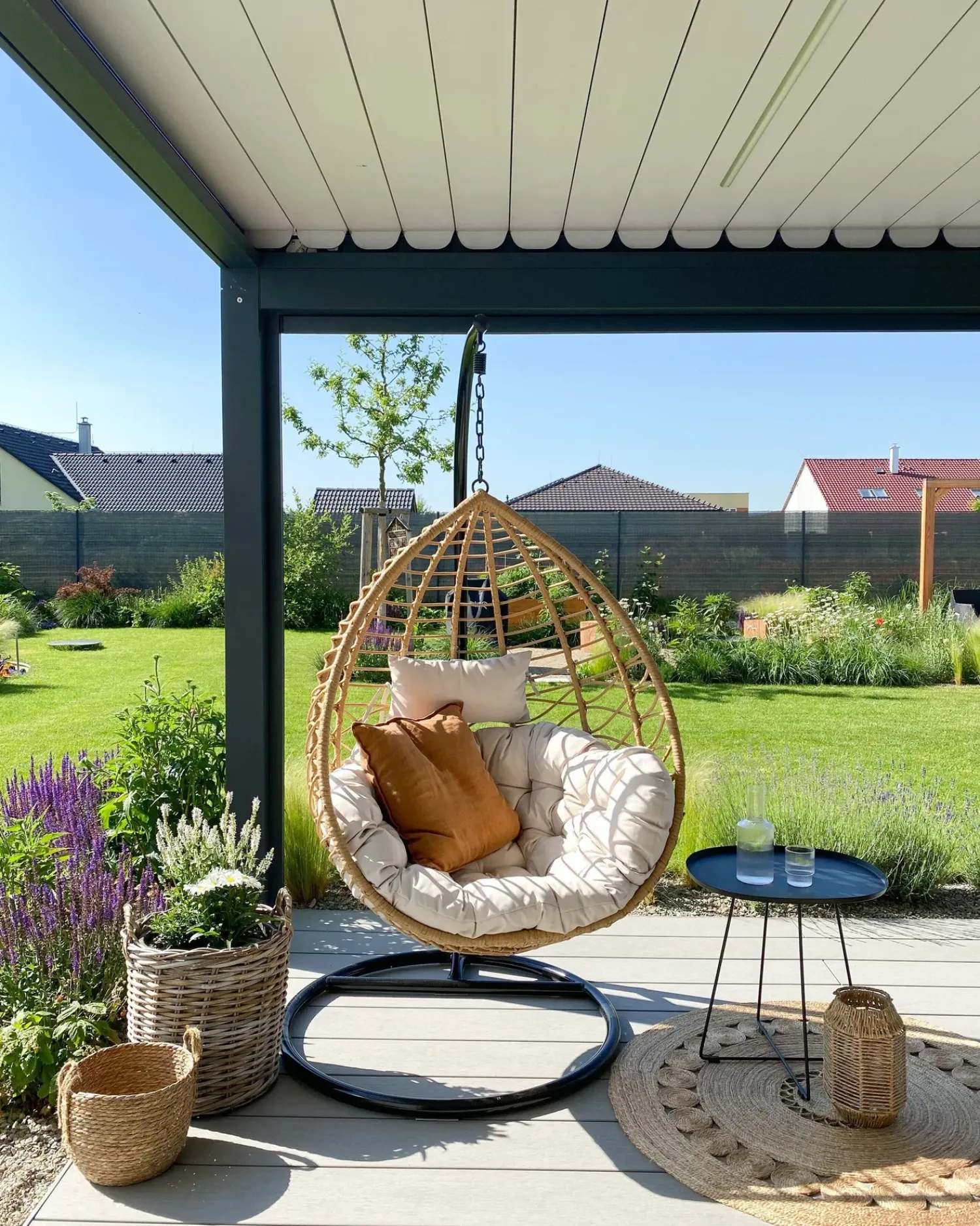 Clearance Beliani ARSITA Rattan sintetico (PE) Naturale Marrone Grigio Nero