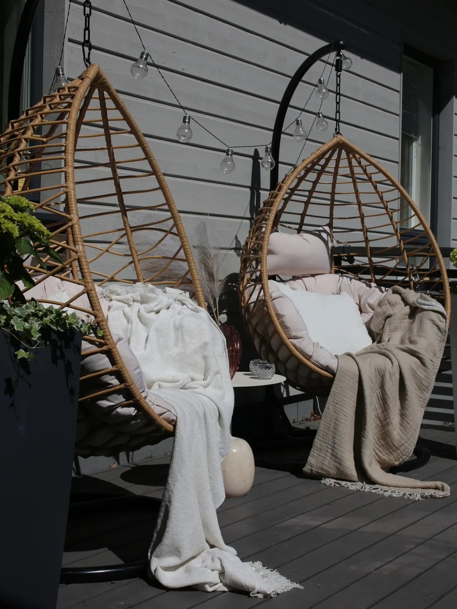 Clearance Beliani ARSITA Rattan sintetico (PE) Naturale Marrone Grigio Nero