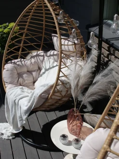 Clearance Beliani ARSITA Rattan sintetico (PE) Naturale Marrone Grigio Nero