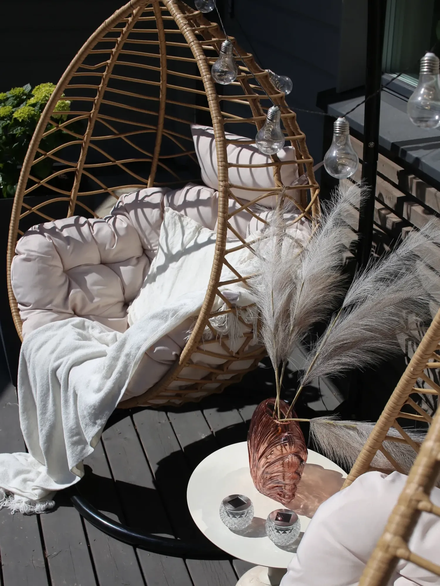 Clearance Beliani ARSITA Rattan sintetico (PE) Naturale Marrone Grigio Nero