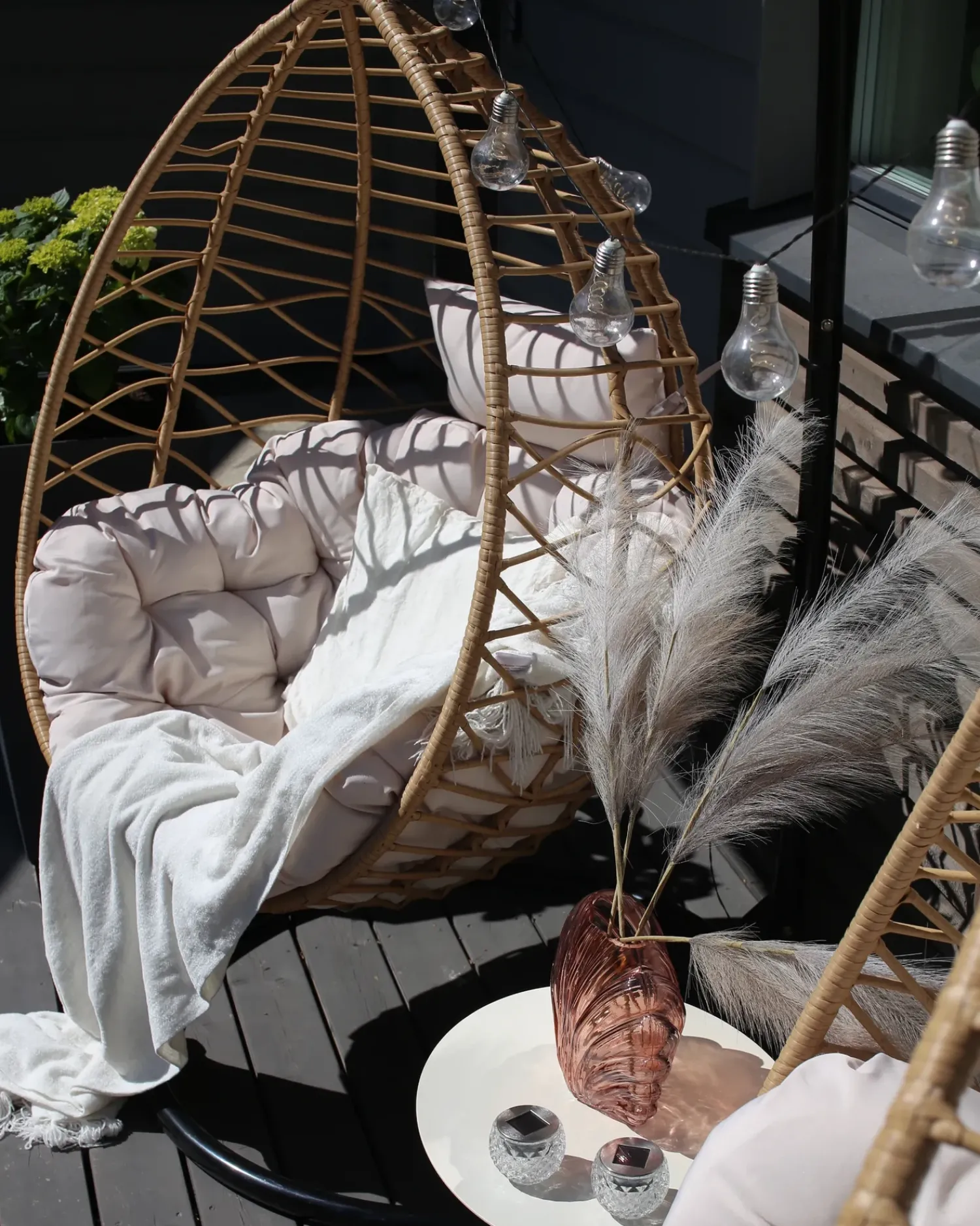 Clearance Beliani ARSITA Rattan sintetico (PE) Naturale Marrone Grigio Nero
