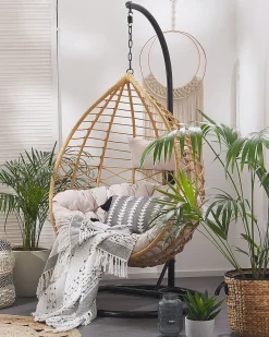 Clearance Beliani ARSITA Rattan sintetico (PE) Naturale Marrone Grigio Nero