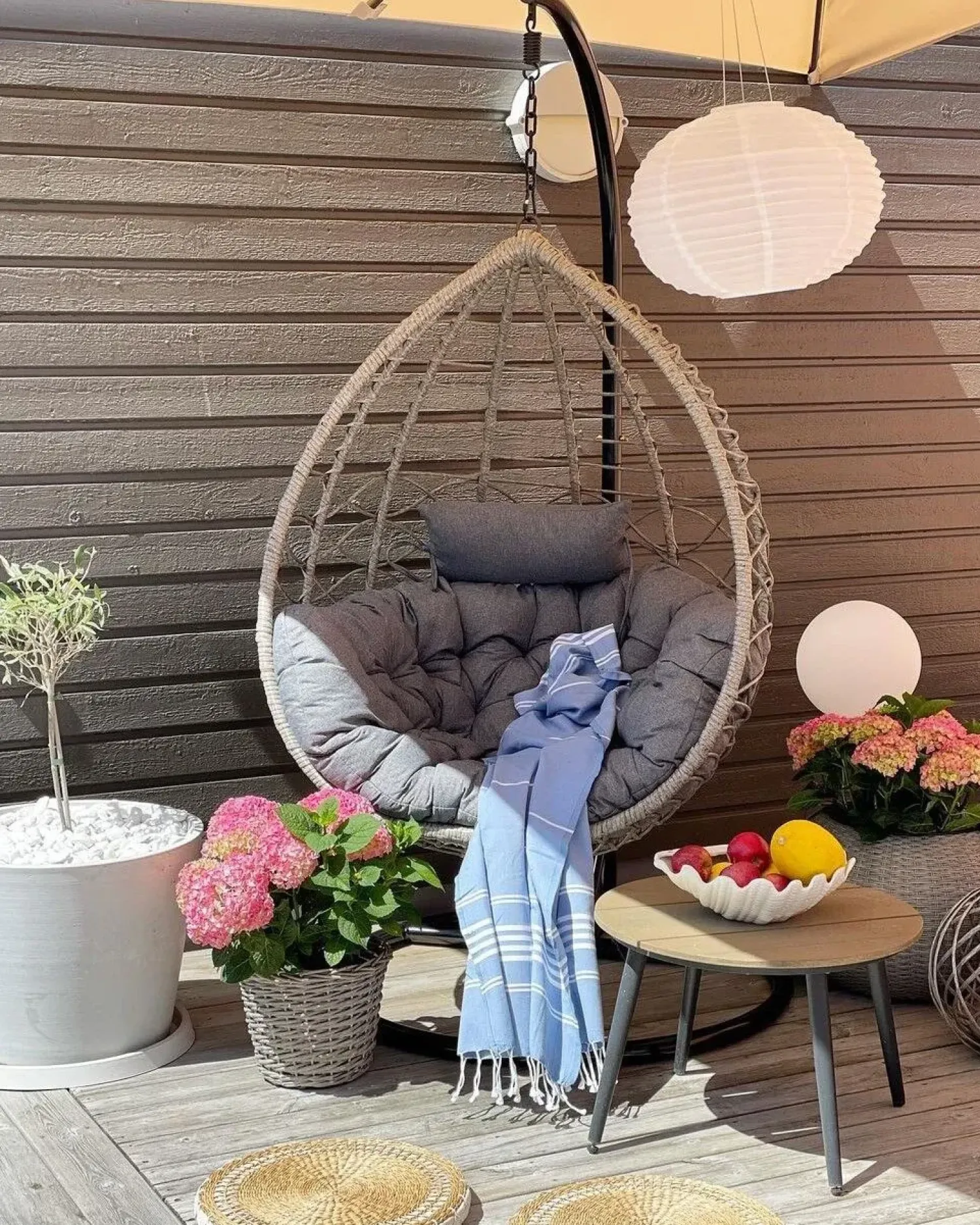 Sale Beliani ARSITA Rattan sintetico (PE) Grigio Grigio Nero