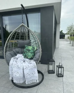 Sale Beliani ARSITA Rattan sintetico (PE) Grigio Grigio Nero