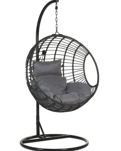 Online Beliani ASPIO Rattan sintetico (PE) Nero Grigio Nero
