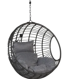 Online Beliani ASPIO Rattan sintetico (PE) Nero Grigio Nero