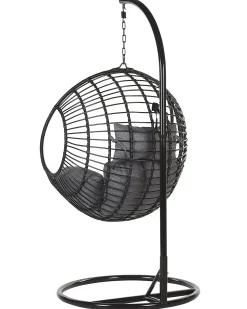Online Beliani ASPIO Rattan sintetico (PE) Nero Grigio Nero