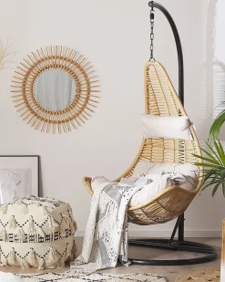 Outlet Beliani ATRI II Rattan sintetico (PE) Naturale Beige Marrone Nero