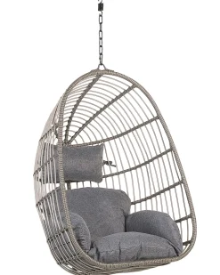New Beliani CASOLI Rattan sintetico (PE) Grigio Grigio Nero