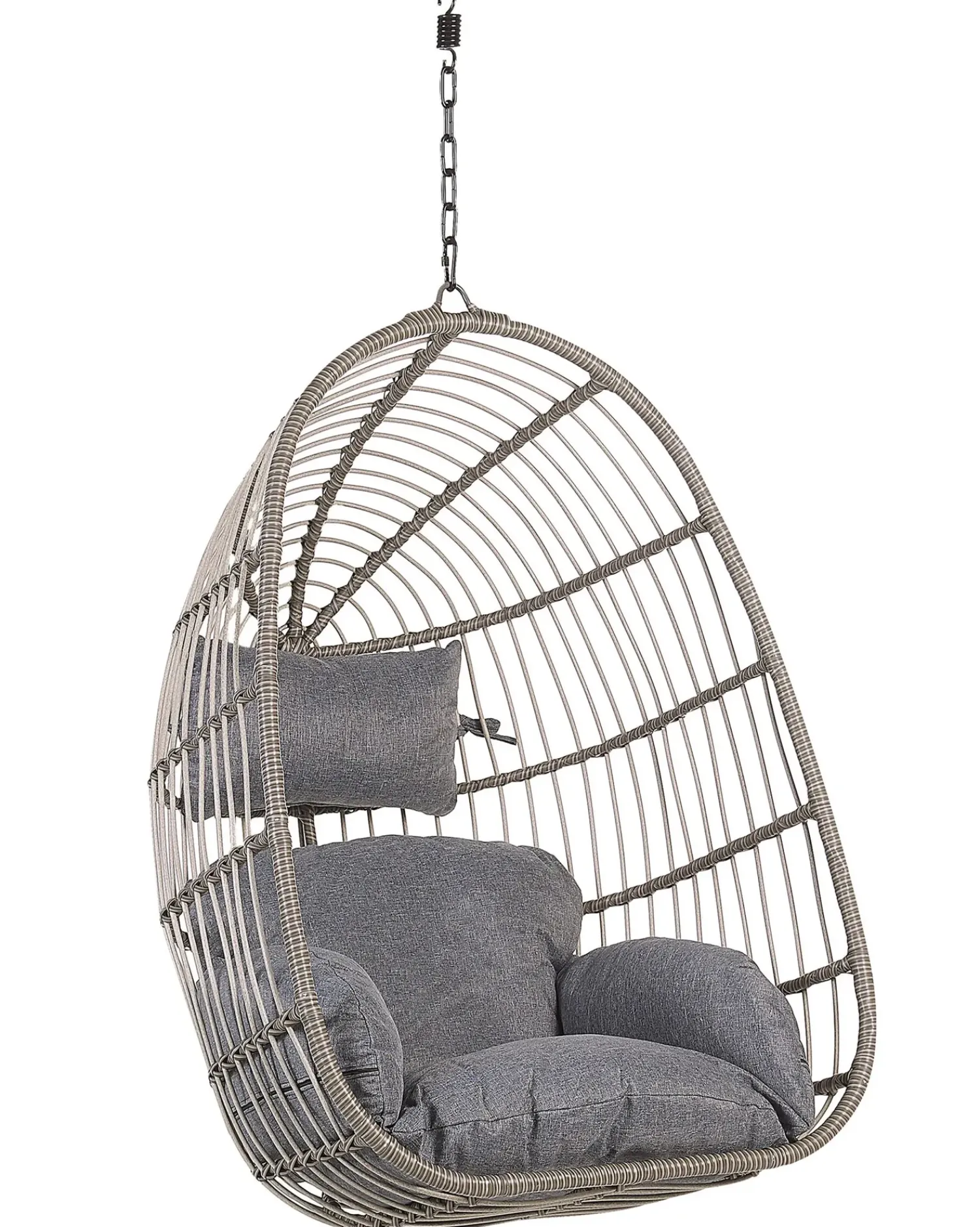New Beliani CASOLI Rattan sintetico (PE) Grigio Grigio Nero