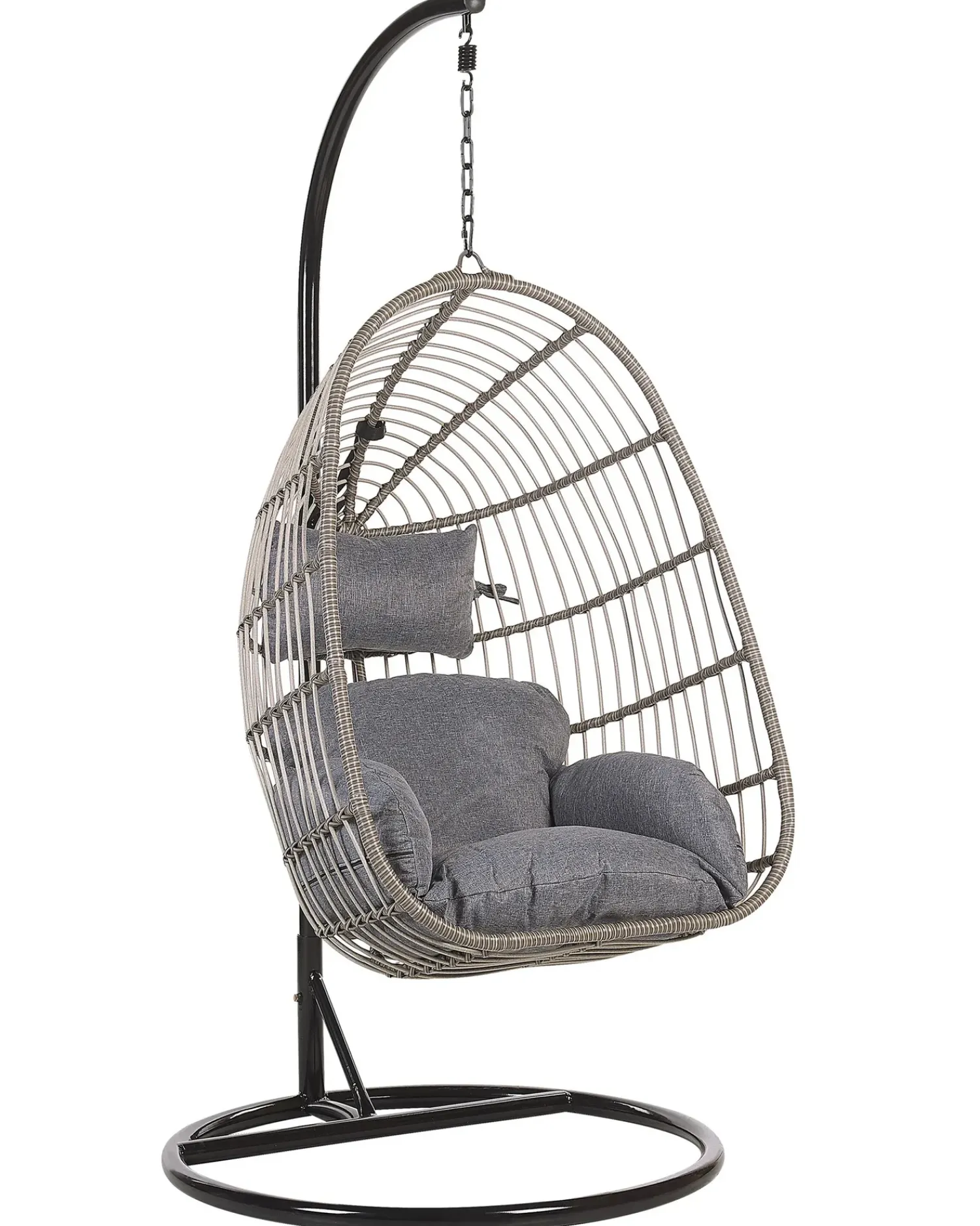 New Beliani CASOLI Rattan sintetico (PE) Grigio Grigio Nero