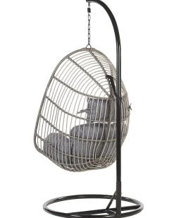 New Beliani CASOLI Rattan sintetico (PE) Grigio Grigio Nero