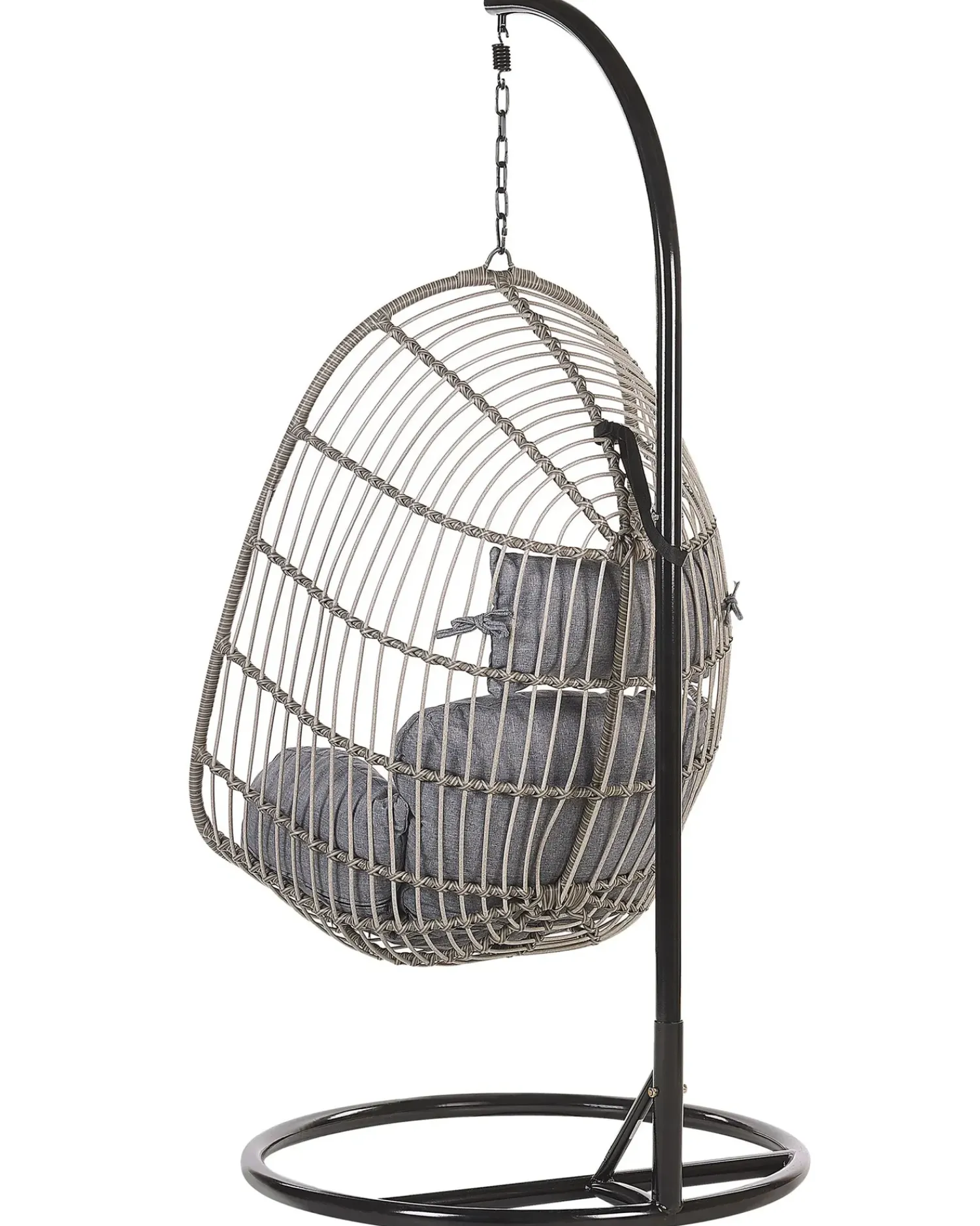 New Beliani CASOLI Rattan sintetico (PE) Grigio Grigio Nero