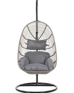 New Beliani CASOLI Rattan sintetico (PE) Grigio Grigio Nero