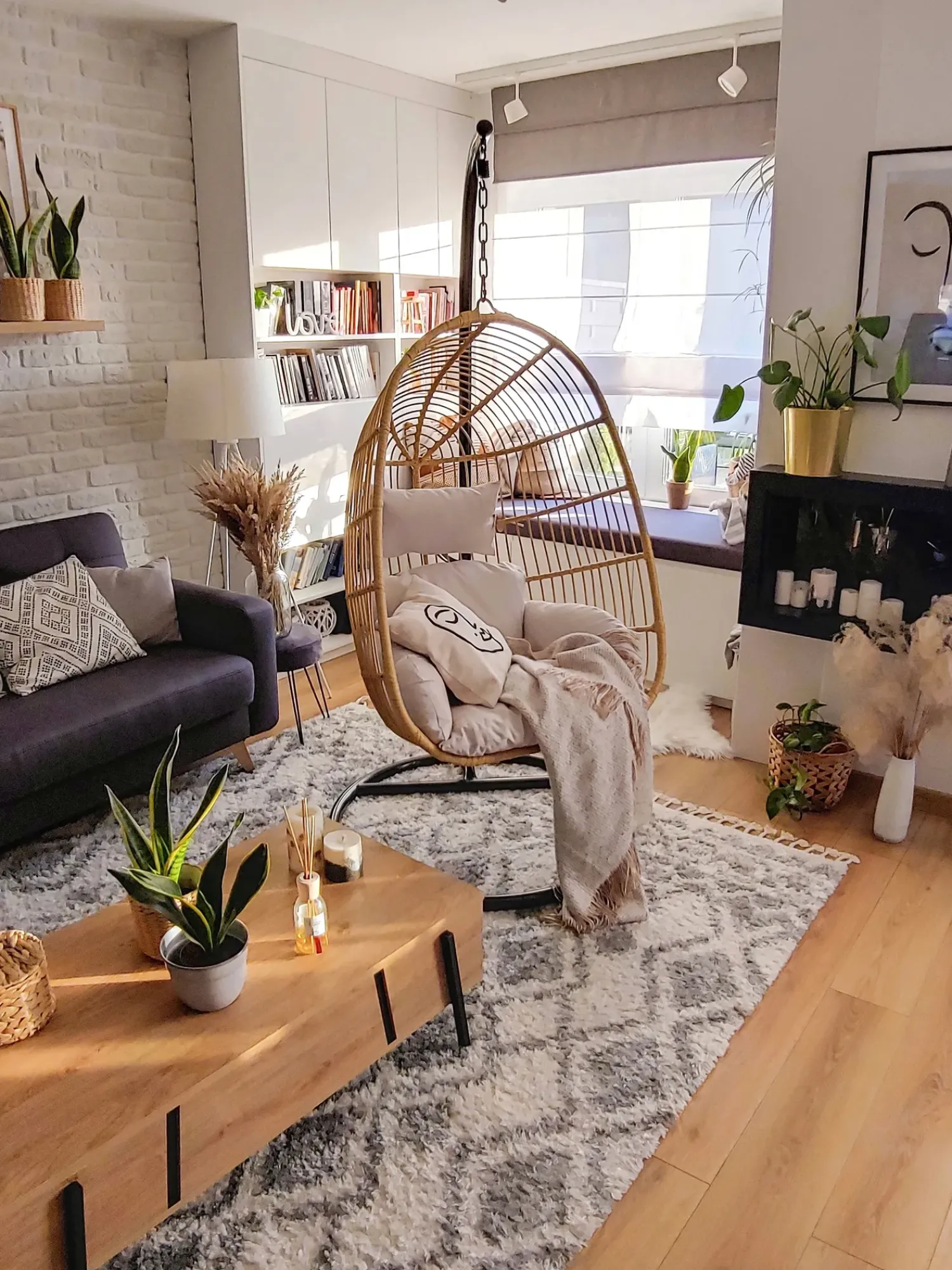 Discount Beliani CASOLI Rattan sintetico (PE) Naturale Bianco Marrone Nero