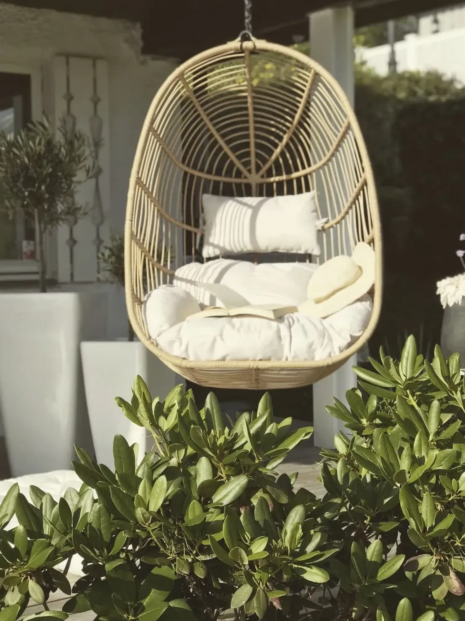 Discount Beliani CASOLI Rattan sintetico (PE) Naturale Bianco Marrone Nero