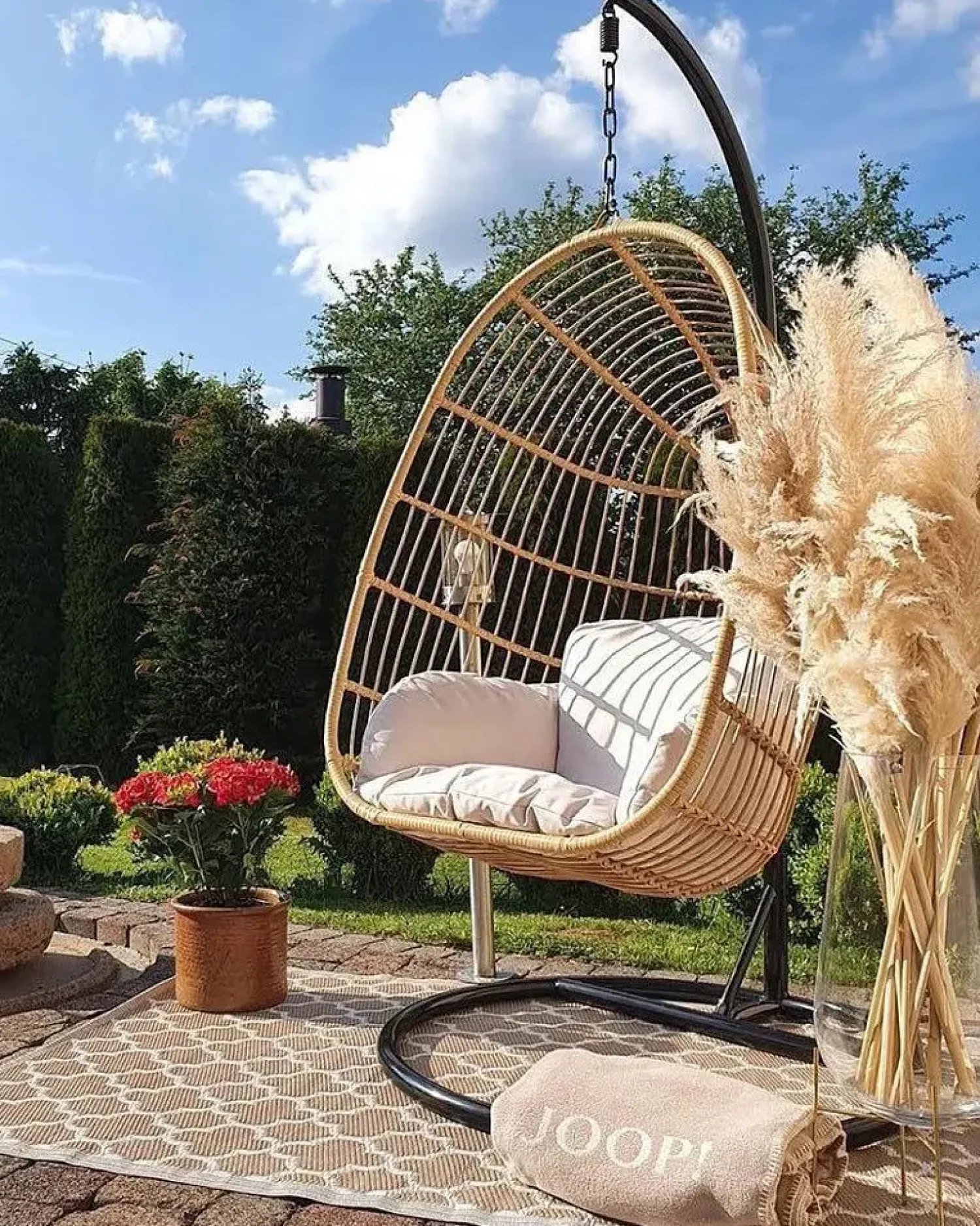Discount Beliani CASOLI Rattan sintetico (PE) Naturale Bianco Marrone Nero
