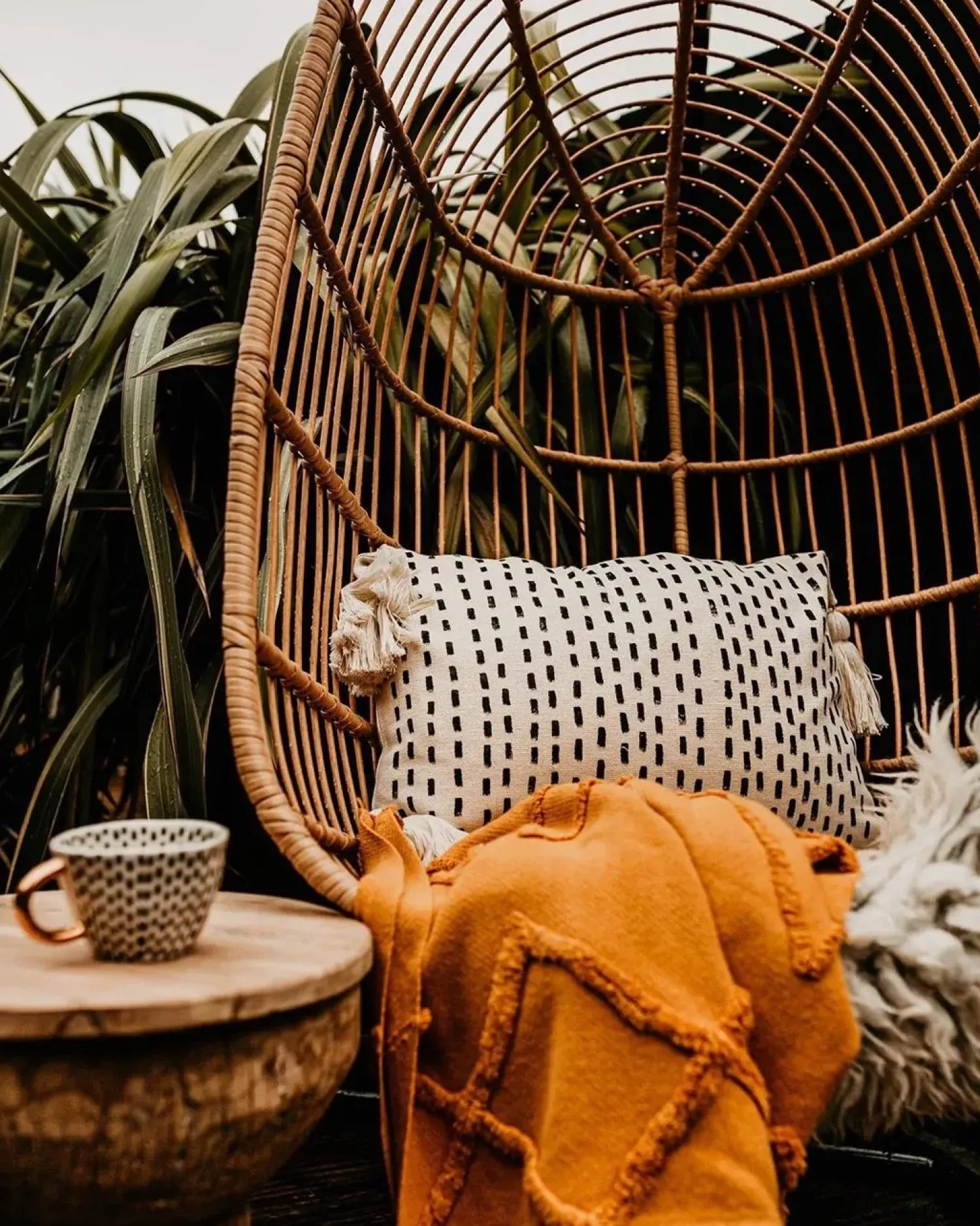 Discount Beliani CASOLI Rattan sintetico (PE) Naturale Bianco Marrone Nero