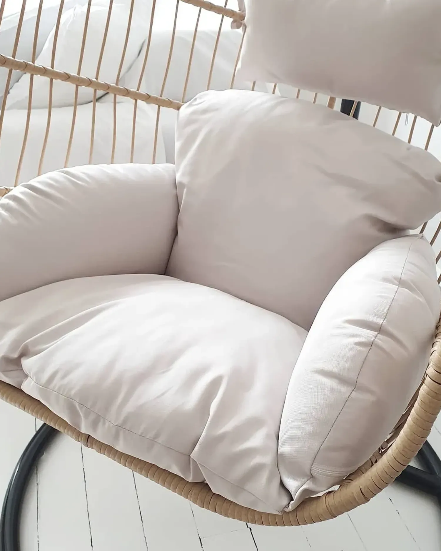 Discount Beliani CASOLI Rattan sintetico (PE) Naturale Bianco Marrone Nero