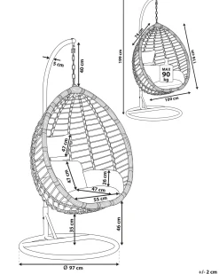 New Beliani TOLLO Rattan sintetico (PE) Nero