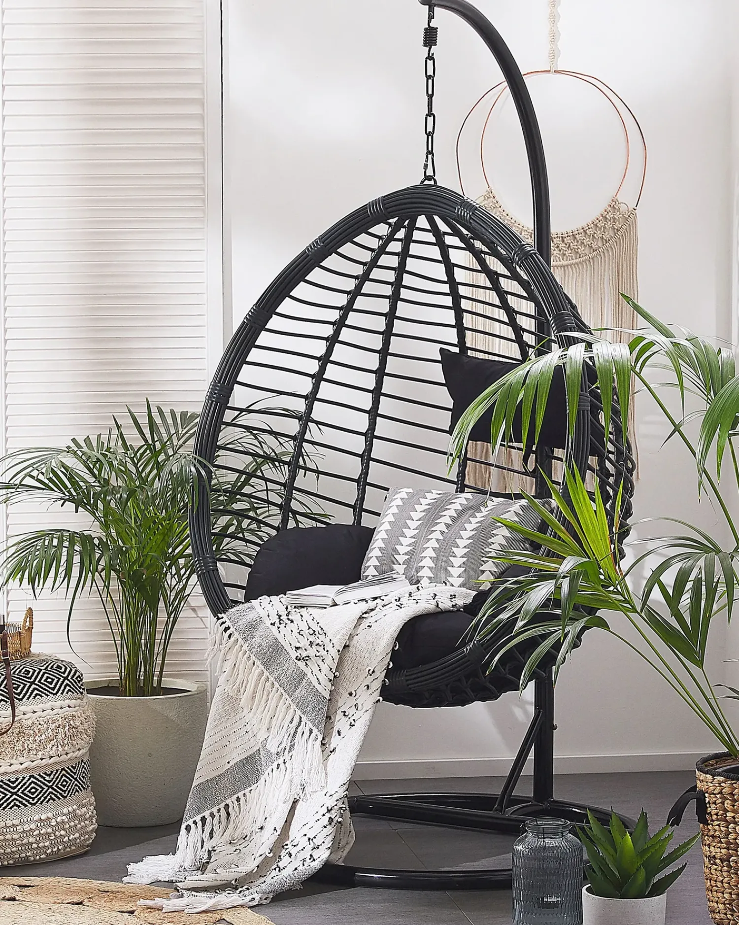 New Beliani TOLLO Rattan sintetico (PE) Nero