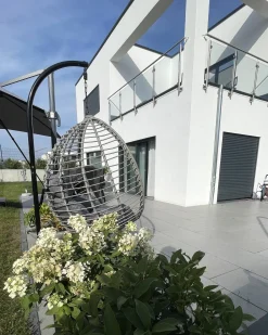 Beliani TOLLO Rattan sintetico (PE) Grigio Grigio Nero