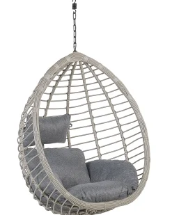 Beliani TOLLO Rattan sintetico (PE) Grigio Grigio Nero