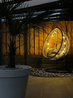 Beliani TOLLO Rattan sintetico (PE) Grigio Grigio Nero