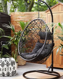 Hot Beliani ALATRI Rattan sintetico (PE) Nero