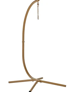 Clearance Beliani Poltrona sospesa con supporto da pavimento ACRI Rattan sintetico (PE) Beige Beige Bianco