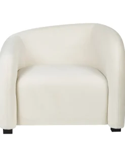 Poltrona VELTADA Velluto Bianco sporco