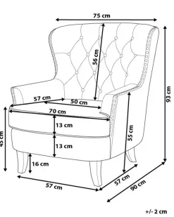 Poltrona VIBORG II Tessuto Grigio scuro