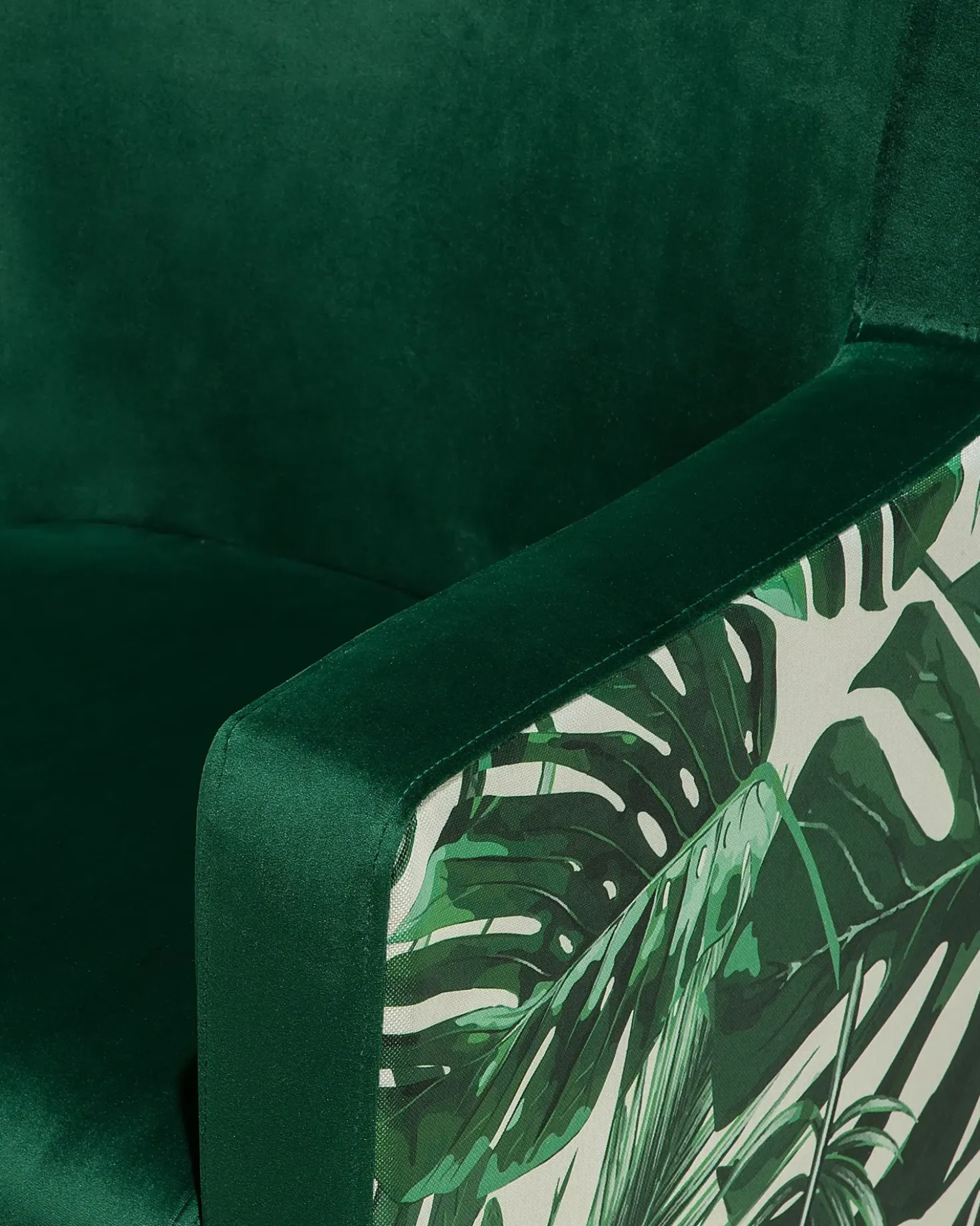 Poltrona Wingback ONEIDA Velluto Verde scuro