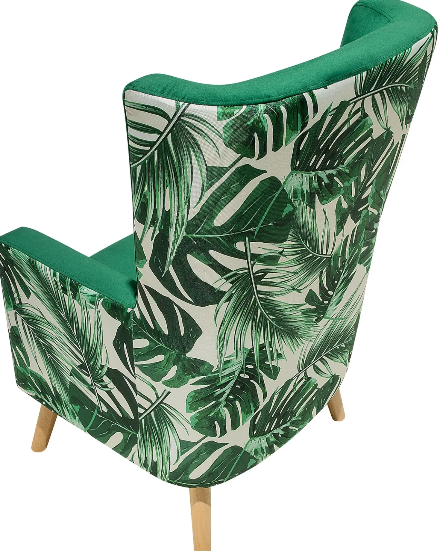 Poltrona Wingback ONEIDA Velluto Verde scuro
