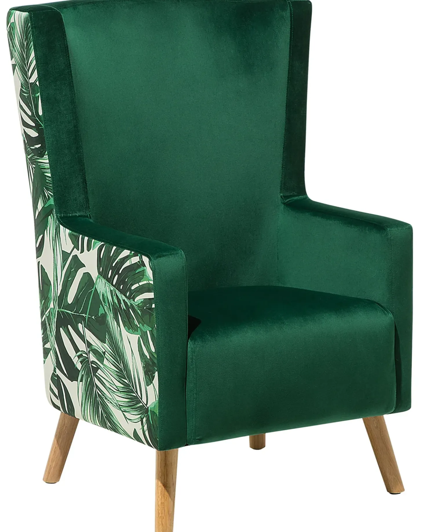 Poltrona Wingback ONEIDA Velluto Verde scuro