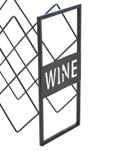 Hot Beliani Porta bottiglie da vino BALLYBAY Metallo Nero
