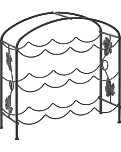 Hot Beliani Porta bottiglie da vino BUNDORAN Metallo Nero