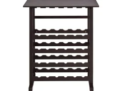 Beliani Porta bottiglie da vino ROWLEY scuro Marrone