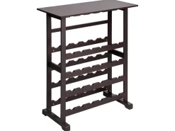 Beliani Porta bottiglie da vino ROWLEY scuro Marrone