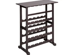 Beliani Porta bottiglie da vino ROWLEY scuro Marrone