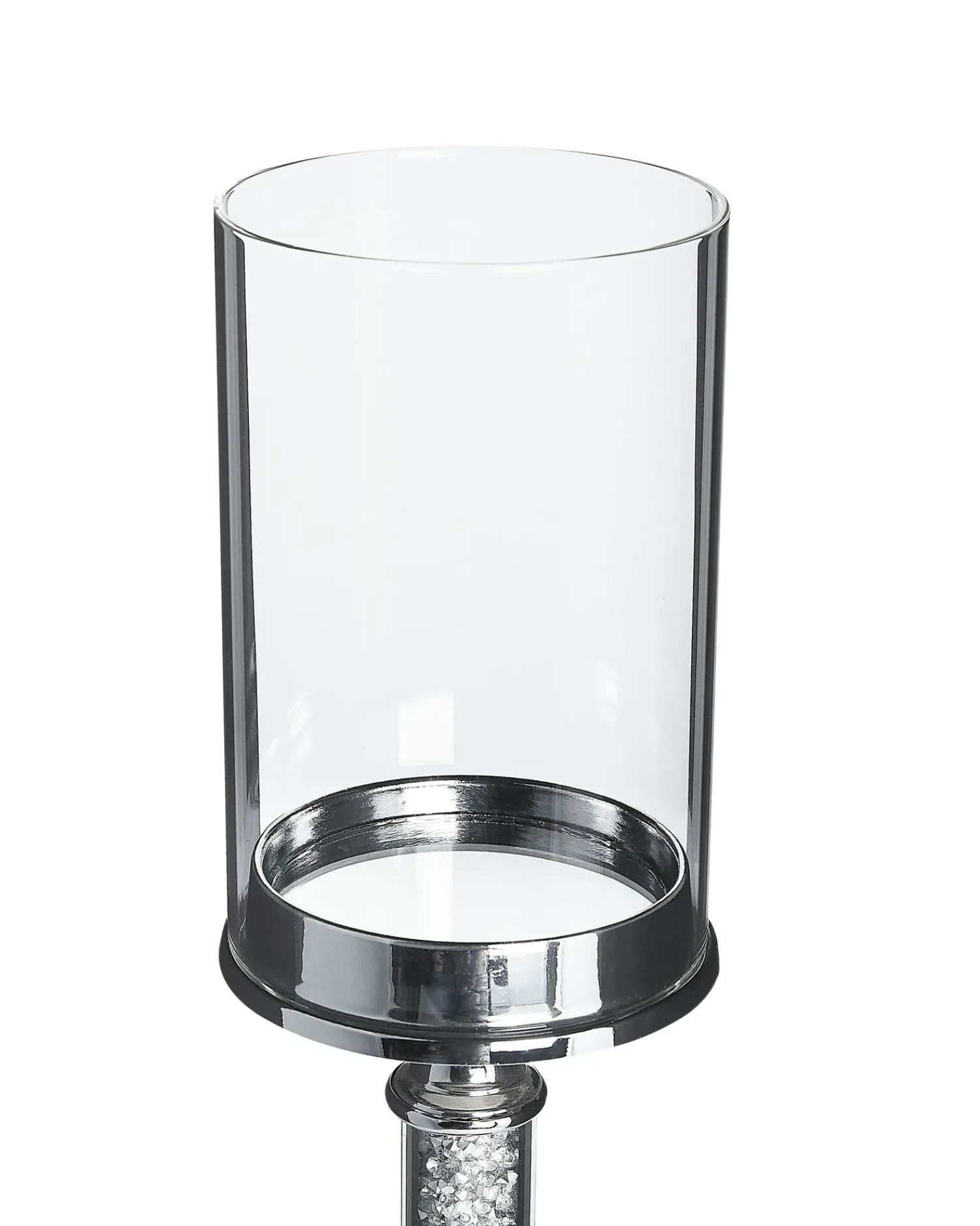 Clearance Beliani Portacandele ABBEVILLE Vetro Argento