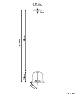 Outlet Beliani Portacandele ALMADA Metallo 118 cm Nero
