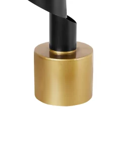 Beliani Portacandele AMILLY Metallo 51 cm Nero Nero Oro