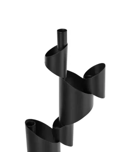 Beliani Portacandele AMILLY Metallo 51 cm Nero Nero Oro