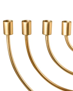 Online Beliani Portacandele AMORA Metallo 50 cm Oro